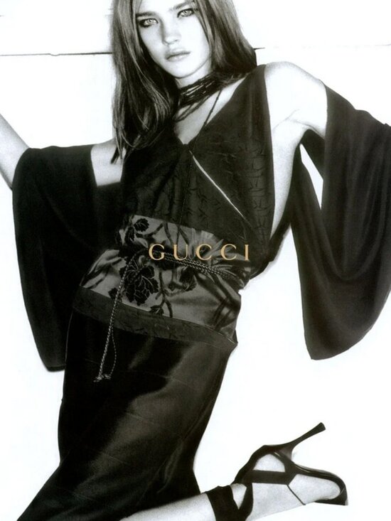 Gucci by Tom Ford 2002 Silk & Leather Obi Belt vintage vtg runway main image 12